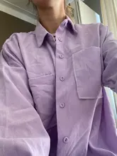 KPYTOMOA-blusas holgadas asimétricas de manga larga para mujer, camisas de pana con bolsillos de gran tamaño a la moda, Tops Chic para mujer 2020