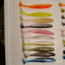QXO 10pcs/Lot 7cm 10cm 13cm Soft Worm Lures Silicone Bait Sea Fish Pva Swimbait Wobblers