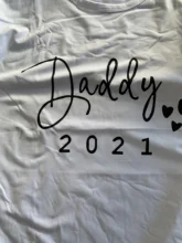 Ropa de aspecto familiar para Año Nuevo, camisetas con mensaje de embarazo de papá, trajes a juego para mamá y Niña bebé de verano, 2021