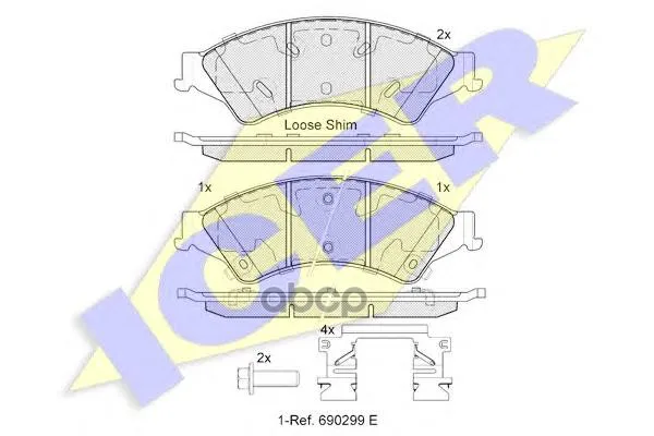 182109_колодки Дисковые Передние! Ford Ranger 2.2tdci/3.2tdci 11 Icer 182109 Icer арт. 182109