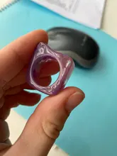 HUANZHI-Conjunto de anillos redondos de resina acrílica para mujer, colorido, Diamante de imitación cuadrado geométrico, regalo de viaje, 2021