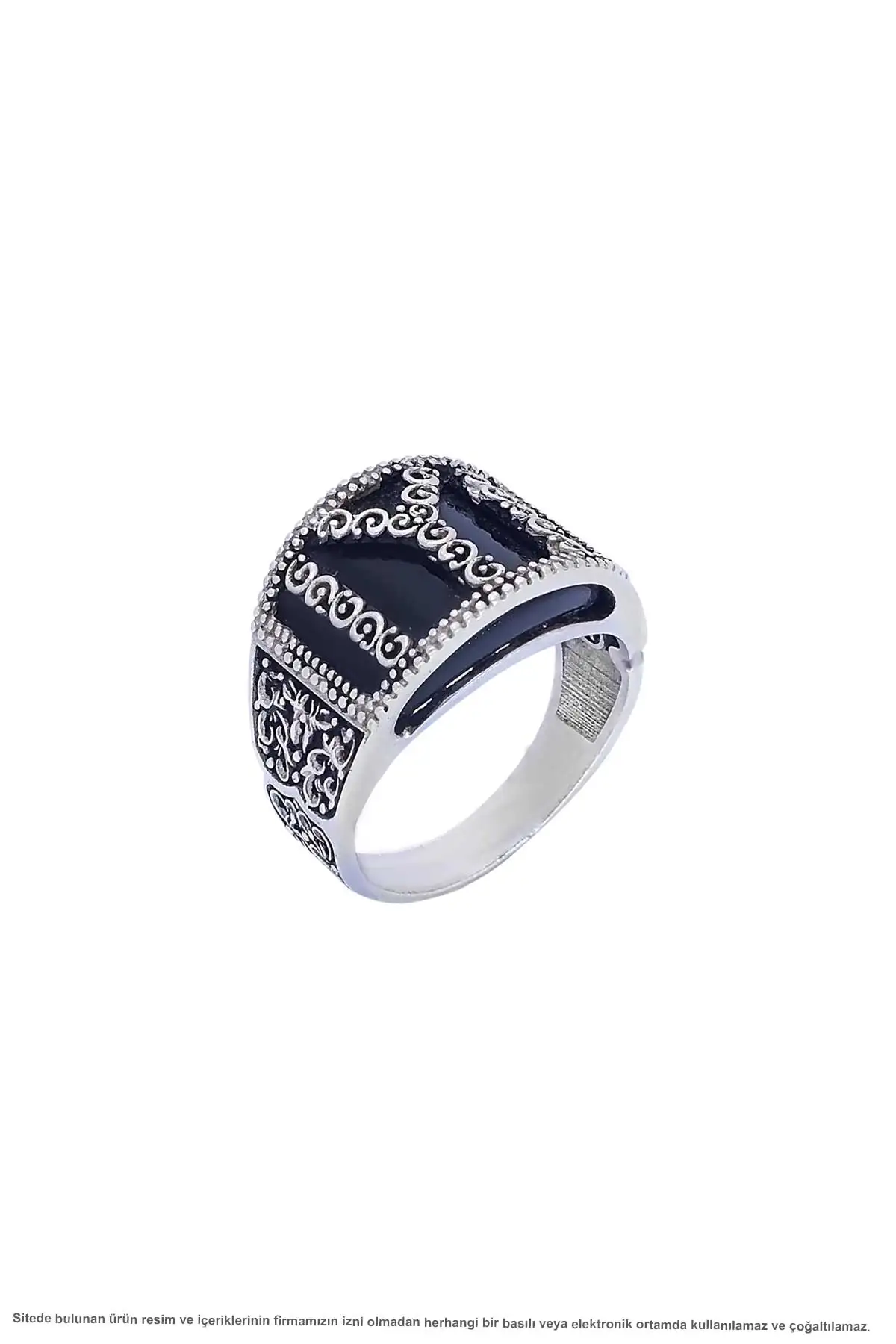 

Kayi Length Motif Silver Men 'S Ring