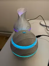 Aroma Diffuser Air-Humidifier 130ml Wood-Grain Ultrasonic White Led-Light Usb-Charge