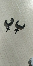 Colgante de Cruz de acero inoxidable para hombre y mujer, pendientes con Clip, sin Piercing