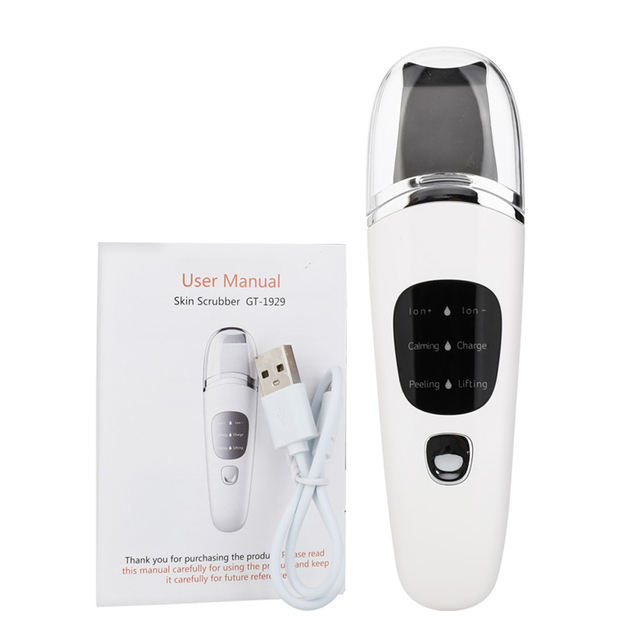 Skin Scrubber+Nano Face Steamer Pore Cleaner Blackhead Remover Ion Acne Exfoliating Peeling Spatula Lifting Tools
