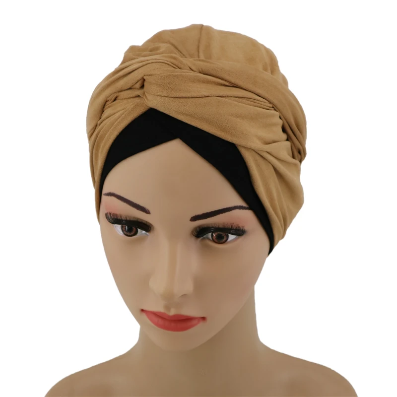 Fashion instant suede turban cross 