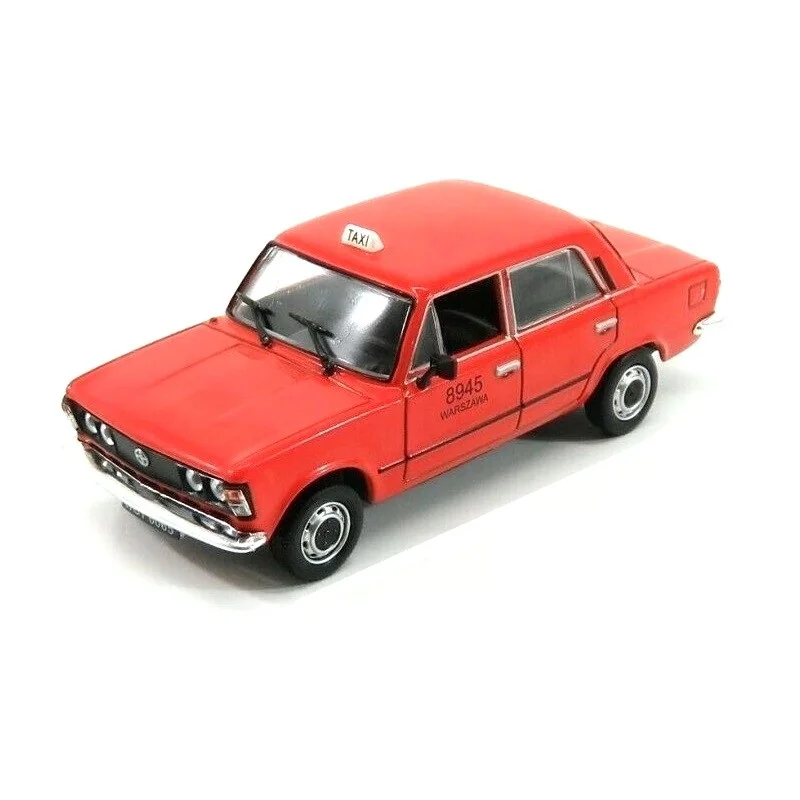 Deagostini, Fiat 125P Taxi Varsovia 1969, Escala 1:43, Miniatura Diecast Coleccable, Colecón De Coches Secondo Polacos #125 Kultowe Auta Prl-U, Realiz