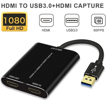 

HDMI to USB 3.0 HD 1080P Live Video Capture Game Capture Recording Box Video Audio Grabber for Windows Mac OS Linus