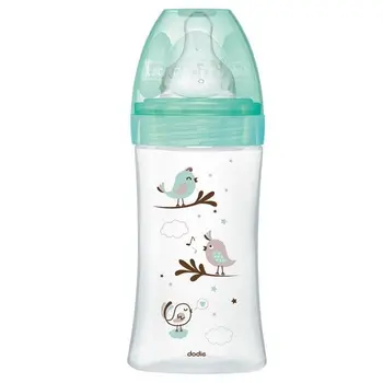 

DODIE Bottle anti-colic Initiation + GLASS 3 speed flow 2 - 270ml - VERT BIRDS