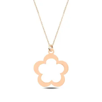 

Angemiel 925 Silver Daisy Simple Necklace-Rose Gold Plated