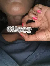 TBTK-collar con colgante de letras en la espalda para hombre y mujer, Gargantilla de tenis con circonita cúbica, joyería