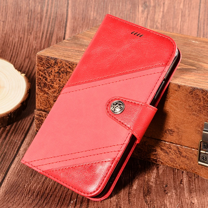 mobile phone case for huawei Honor Play 3 flip leather back cover screen protector book case on Honor Play 3 360 housing - Цвет: Red
