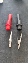 1 Pair Alligator Crocodile Test Clip Clamp For Multimeter Tester Probe New