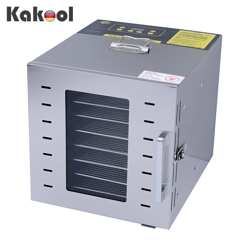 8LayersStainlessSteelFruitFoodDehydratorVegetableMeatHotAir