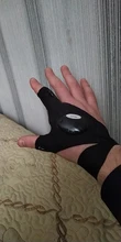 Guantes de pesca con linterna LED para exteriores, guantes de medio dedo con iluminación ligera, para pesca nocturna, Camping salvaje, mano izquierda y derecha, 1 Uds.