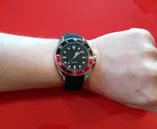 Reloj analógico clásico para hombre, correa de goma de silicona Geneva, con bisel giratorio, resistente al agua, con movimiento japonés