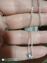 Louleur-collar con colgante de un solo circón para mujer, de Plata de Ley 925, Gargantilla de joyería de plata 925