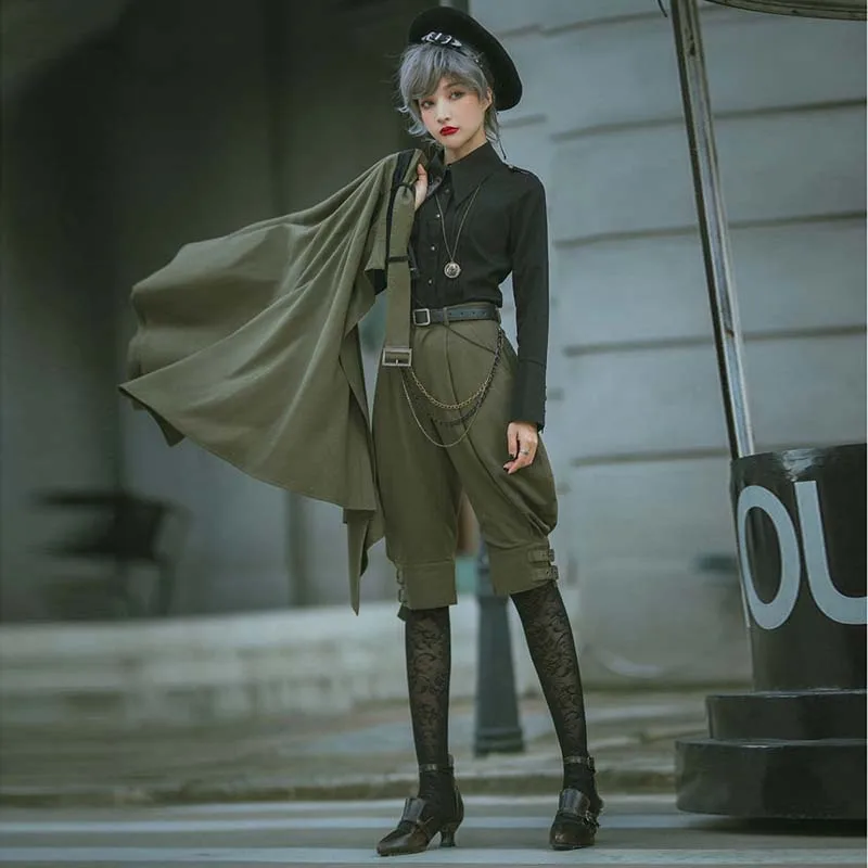 

Meimei custom YUTU&MM Steampunk Vintage Military Style Short Riding Breeches Unisex Puffy Breeches