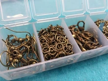 420 unids/caja kit para hacer joyas, collar, cadena, ganchos del pendiente del alfileres de cabeza saltar anillos langosta cierre DIY conjunto de fornituras para joyería suministros