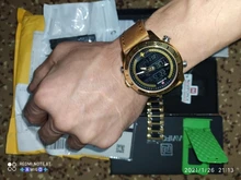 NAVIFORCE relojes deportivos para hombre superior de la marca de lujo de Cuero militar de los hombres reloj de pulsera de cuarzo Digital cronógrafo reloj Masculino
