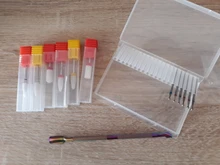 Caja de almacenamiento clara de 10/20/30 ranuras para broca de taladro eléctrico, soporte para limas rotativas, contenedor, accesorio herramienta de exhibición de uñas