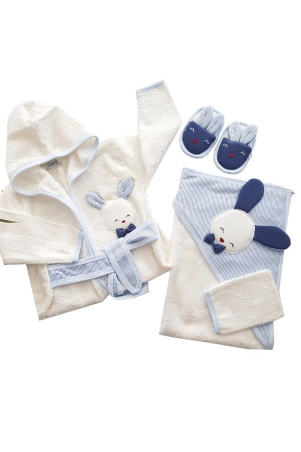 Baby Bathrobe Set Rabbit Blue Baby's Sets AliExpress