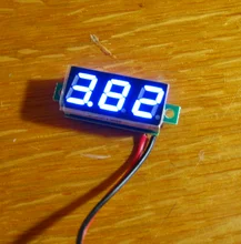 0,28 pulgadas rojo azul Digital Mini pantalla LED módulo DC2.5V-30V DC0-100V del voltímetro del probador de voltaje medidor de contador de Panel de coche de la motocicleta