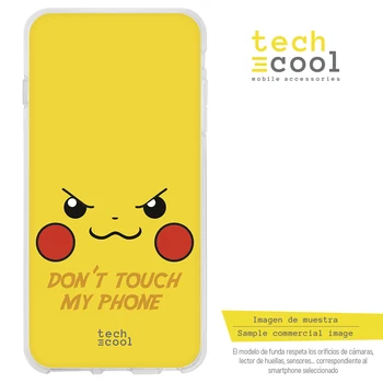 

FunnyTech®Silicone Case skin cover for LG K40 L Characters Pokemon Pikachu "Dont touch"
