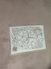 Reloj de tamaño A4, pintura de pared de flores, plantillas, sello, álbum de recortes, arte decorativo en relieve, papel, DIY, plantilla de etiquetas de flores