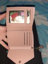 Cartera de cuero con broche para mujer, monedero pequeño y delgado, tarjetero, billetera y cartera de diseñador de marca de lujo, 2021