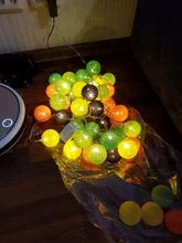 Garland-Lights String Fairy-Lights-Decoration Cotton-Ball Xmas Wedding-Party Holiday