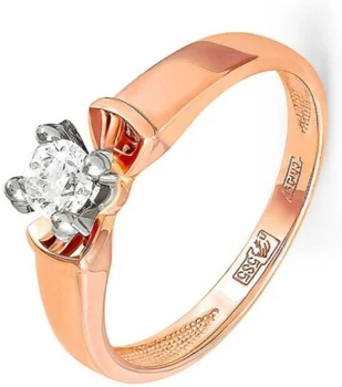 

Kabarovsky ring with 1 red gold diamond