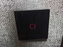 MiniTiger-Interruptor táctil de pared, estándar de la UE/Reino Unido, 1 entrada y 1 vía, Panel de interruptor de cristal blanco, 220-250V, solo función táctil