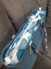 Forro de borde Floral con estampado colorido, bolsillo con cremallera interior para Mini bolsa clásica, inserto de Obag con revestimiento interior impermeable para bolsa O bolsa