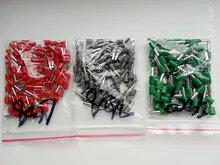100 pieces/package E0508 E7508 E1008 E1508 E2508 aislado casquillo caja de extremo del cable de conector de cable prensa terminal