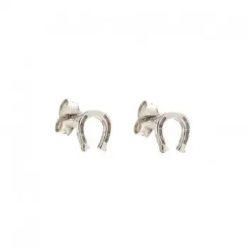 

Women earrings with horseshoe Gold white 803321734975