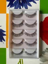 5 pares de pestañas postizas cruzadas, extensiones de pestañas falsas