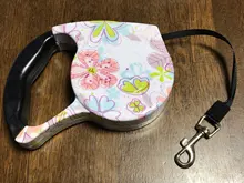 Correa retráctil de tracción automática para perros y gatos pequeños, correa de nailon para caminar, disponible en 11 colores, 3m y 5m