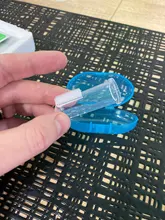 Cepillo de dientes de silicona para dedos de bebé + caja, cepillo de dientes de silicona suave transparente para niños, cepillo de limpieza de goma para bebés