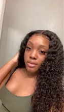 RuiYu 180 densidad 250 rizado de la onda de agua pelo peluca del pelo humano transparente de la onda de agua peluca con malla frontal T parte brasileño mojado y ondulado peluca