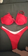 Conjunto de Bikini brasileño sin relleno para mujer, bañador Sexy de estilo vendaje de 4 colores, triangular, envío directo