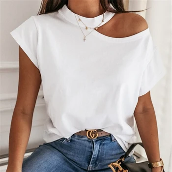 

Fashion T Shirt Women Summer Short Sleeve Hollow out Tee Shirt Femme Elegant Ladies OL tshirt Office Lady Party Club Streetwear
