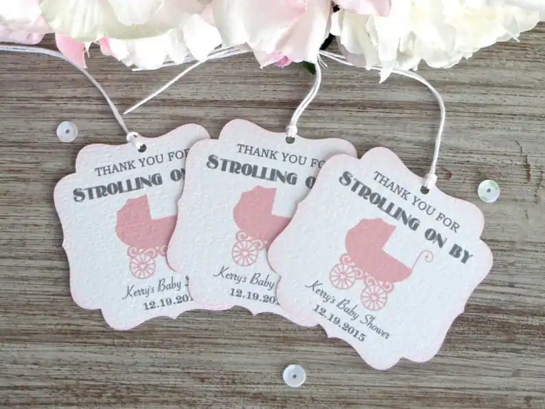 thank you tags for baby shower favors