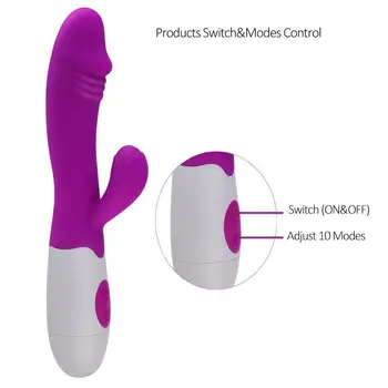 Rabbit Vibrators for Woman 10 Speeds Dildo Vibrating G Spot Clitoris Stimulate Vaginal Massage Multi Color Adult Sex Toys 18+ 6