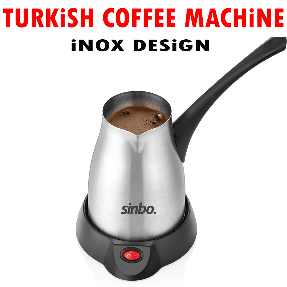 Electric Inox Turkish Coffee Maker Pot 1000W 5 Cup Delicious Fast Home  Office Use Kitchen Kettle Portable Espresso Cappuccino - AliExpress