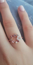 Anillo de boda con diseño de flores y mariposas para mujer, sortija de boda con circonita de oro rosa, Glamour, regalo para niñas, joyería creativa