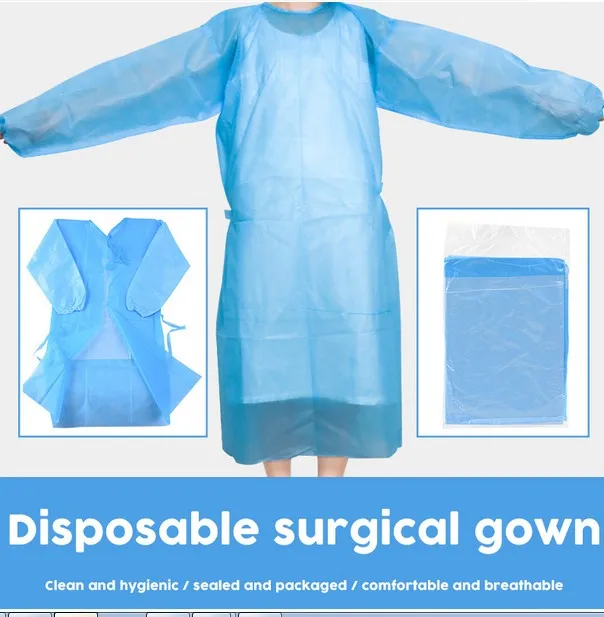 

1pc Protection Gown Disposable Protective Isolation Gown Dustproof Coverall For Women Men Anti-fog Anti-particle Isolation Suit
