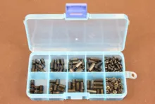 Unids/set M2 M2.5 M3 M4 hexagonal, separador de nailon de cabeza plana, negro/blanco, tornillos espaciadores de plástico, tuercas, 200