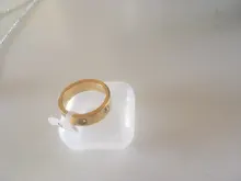 FYSARA-anillo de acero inoxidable con Circonia cúbica para hombre y mujer, sortija de amor, Color oro rosa, cristal, marca de lujo, regalo de boda
