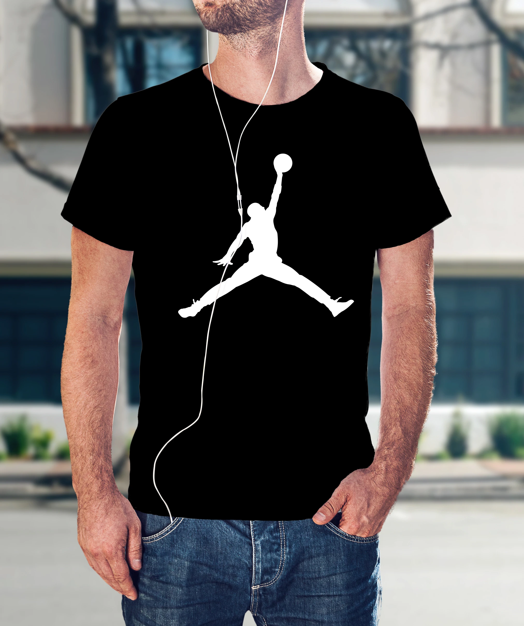 Camiseta gran tamaño para hombre, camiseta de Michael Jordan, Chicago Bulls, diferentes tendencias, Nike, negro y - AliExpress
